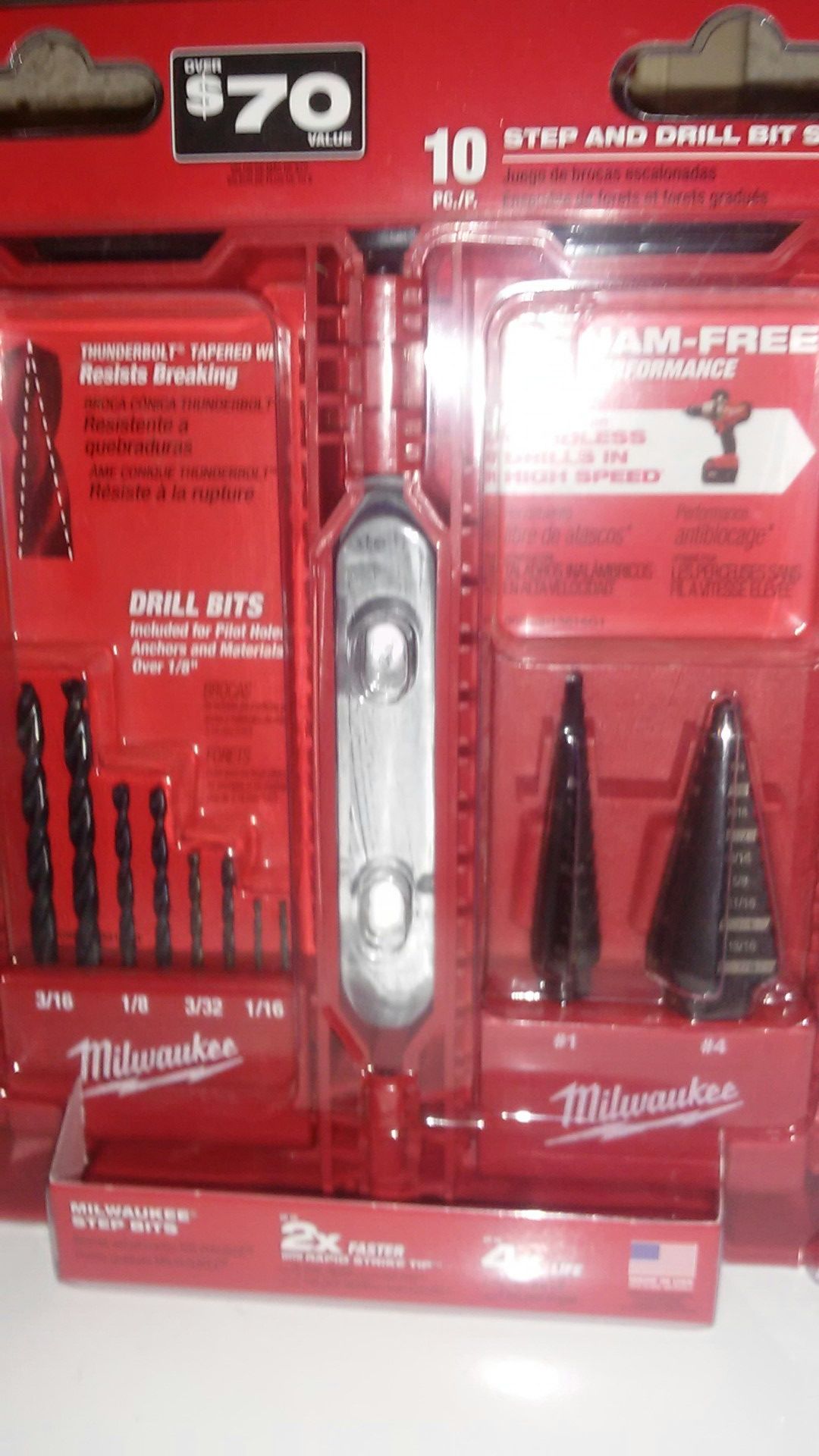 MILWAUKEE 10pc STEP AND DRILL BIT SET