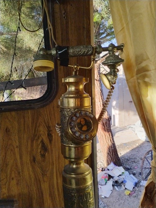 Brass French Mona Lisa Phone