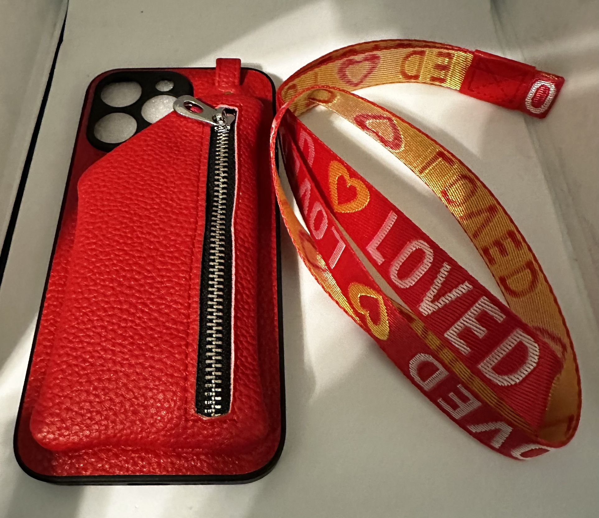 Leather iPhone Case with Wallet Holder and Wristband For iPhone 14ProMax 