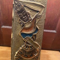 Vintage Mid Century Modern Thai Themed Lamp