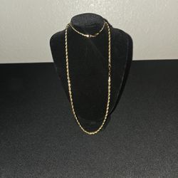 New Never Used Rope Chain And Bracelet 