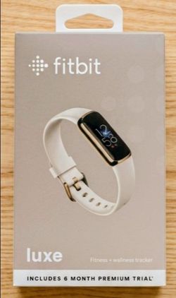 Fitbit luxe with charger sleep and heart rate tracker and call text and app notifications