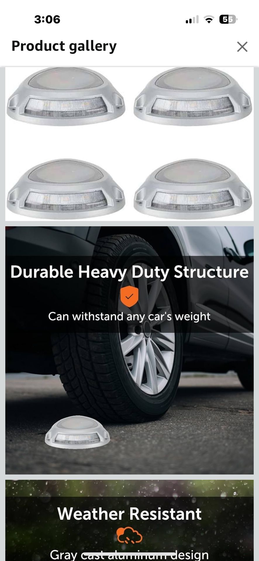 Brand New Set Of Four (4) Solar Step Lights W/Motion Sensor, Warm White Lighting, Dusk To Dawn