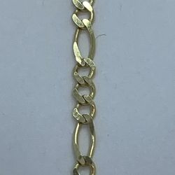 14K Gold Figaro Bracelet New 
