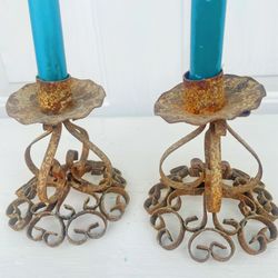 Vintage Iron Candlestick Holder