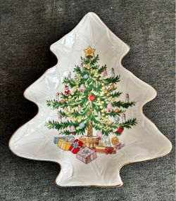 BYG Lefton China 1200 Christmas Tree Shape Hand Painted