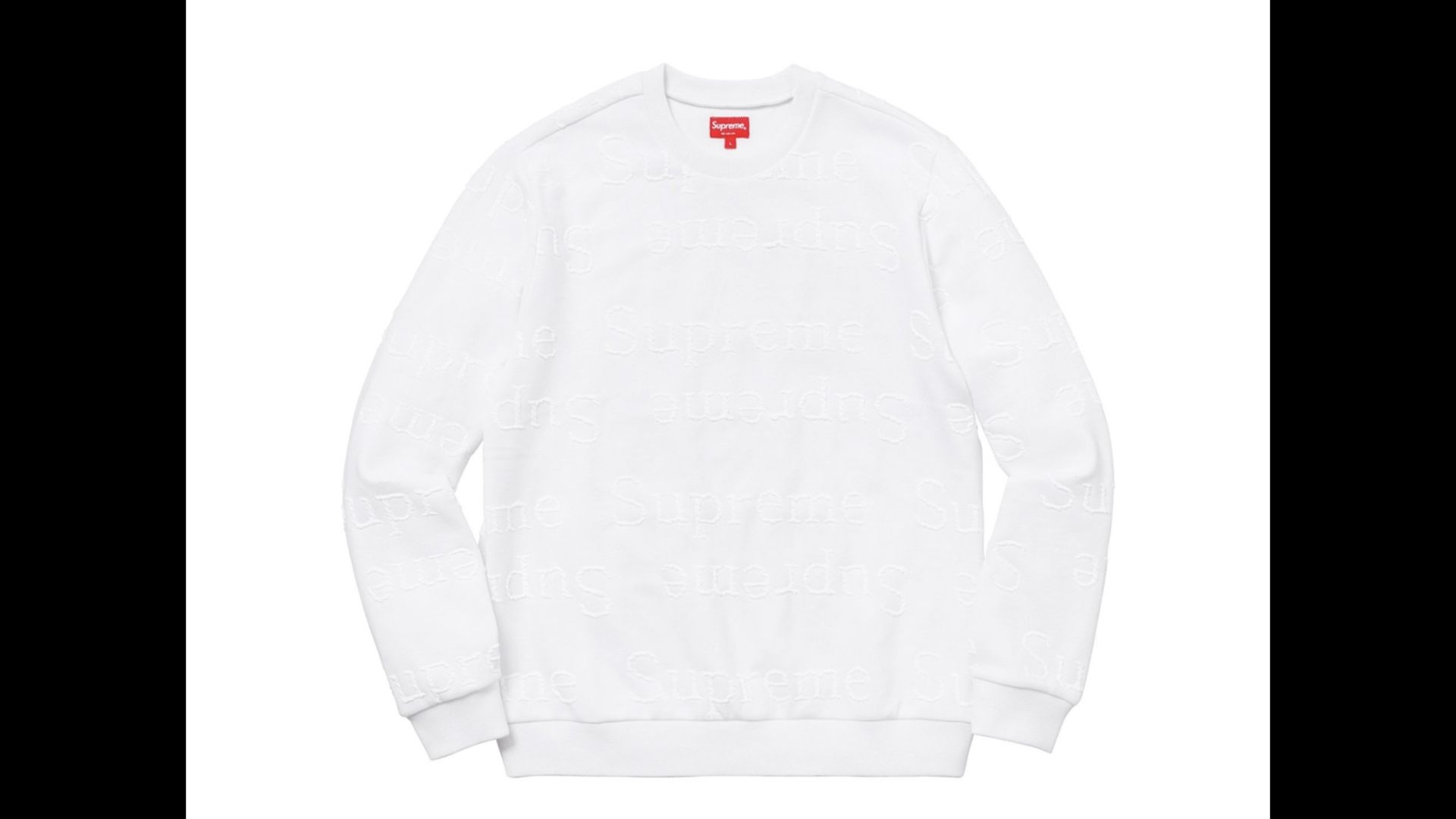 Supreme jacqaurd logo crewneck Size L