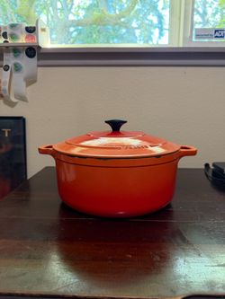 Chasseur Dutch Oven Cast Iron Pot Made In France Orange Size 26