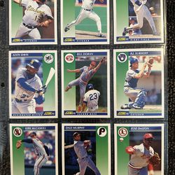 Baseball Cards 54 Cards 1992 Score