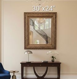 Can Deliver silver ornate Elegant Framed Wall Mirror