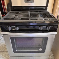 Whirlpool 30” Stainless Steel Gas Stove 
