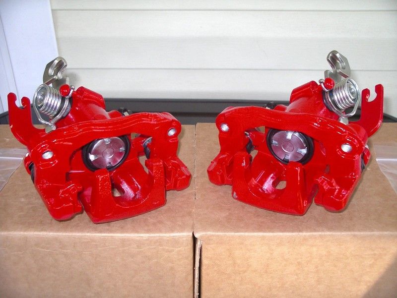 NEW RED Hyundai Tiburon Elantra Kia Spectra 2001-2005 Rear Brake Caliper SET