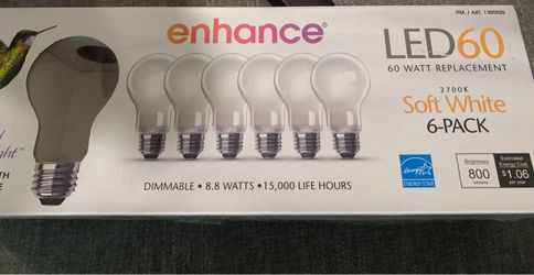 4 New Feit Enhance LED Bulbs + 1 Extra Bulb – Soft White 2700K