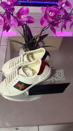 Gucci Ace Bee Sneakers White Leather