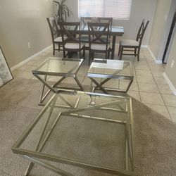 Coffee Table And End Tables Set 