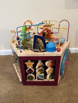 B Toys Wooden Youniversity Activity Cube