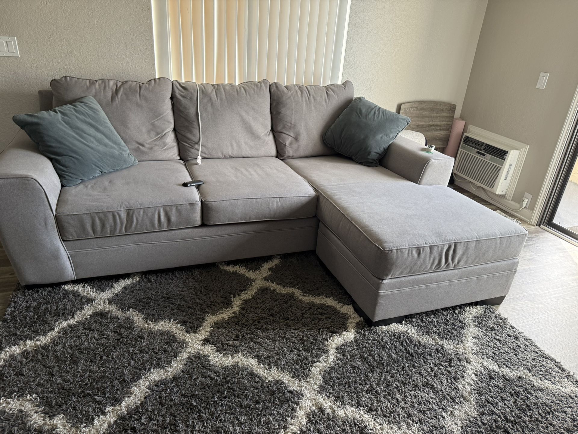 Light Gray Couch With Pillows