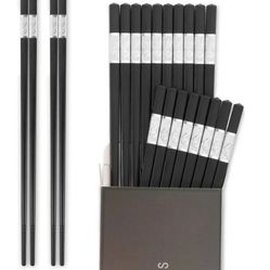 10 Pairs Fiberglass Chopsticks 9.4" Paint-Free Wax-Free Chinese Classic Style for Kitchen Dining Room Gourmet Noodles