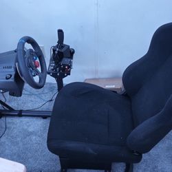 Racing Cockpit With Wheel Shifter And Handbrake 