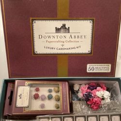 DOWNTON ABBEY Crafters Companion Luxury Cardmaking Kit (SEE ALL PICS!!)  (no glue tape pen  & 1 little plastic rose)