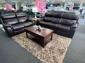 4TH OF JULY SALE! GENUINE LEATHER Power Reclining Sofa & Loveseat ON SPECIAL!!!