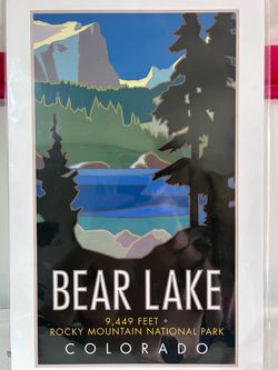 NEW Bear Lake 9,449 Feet Rocky Mountain National Park Colorado Poster 17” X 11”