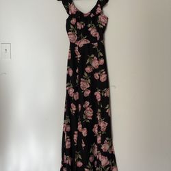 Open back knotted floral sun dress size XS