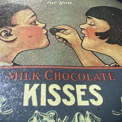 Vintage 1982 Hershey’s Kisses Tin – “A Kiss For You” – Made in England