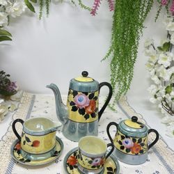 Vintage Hand-Painted Japanese Tea Set – Made in Japan 