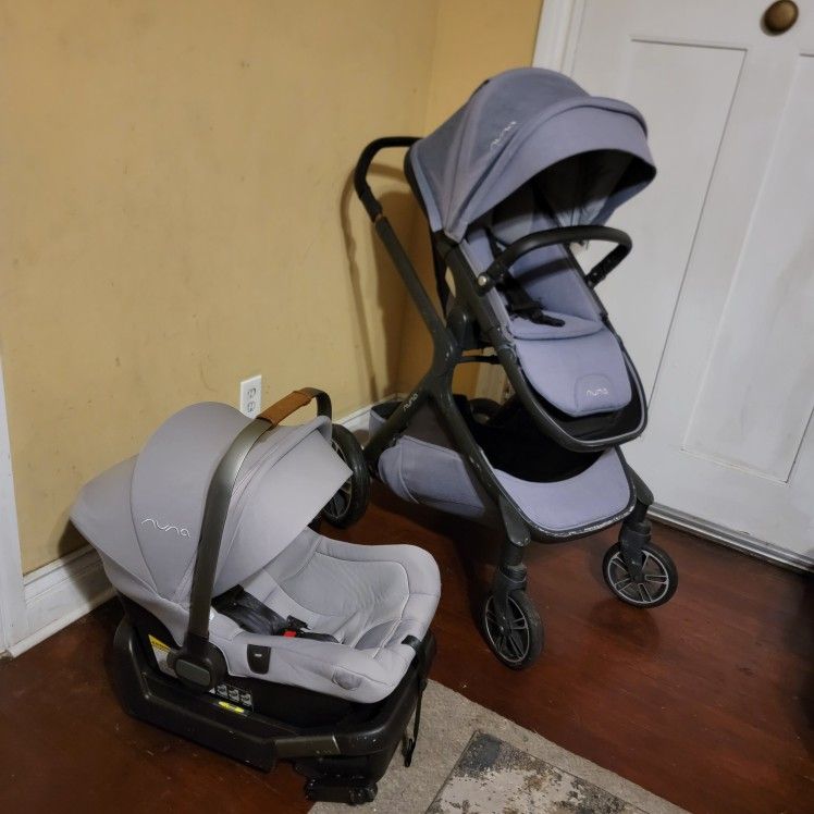 Nuna Demi Grow Stroller with Nuna Car Seat Travel Sytem With Base