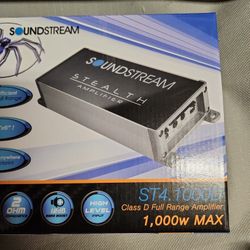 Soundstream ST4.1000D Stealth 4 X 90W RMS at 4 Ohms Micro Class D 4 Channel Amplifier 1000W Max