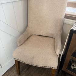 2x Beige Chairs - Used 