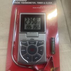 CDN Combo Probe DTTC-W thermometer timer clock meat candy fry 6" probe alarm