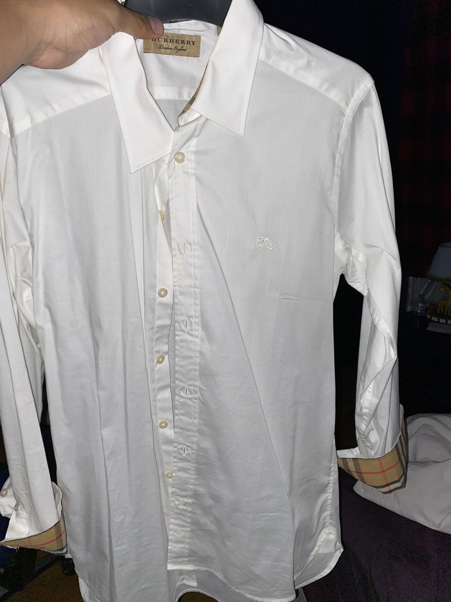 Burberry White Monogram Dress shirt