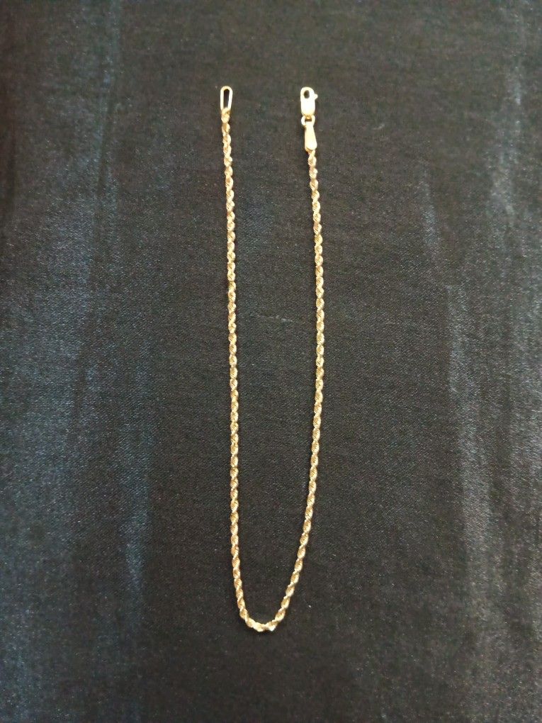 10k Gold Rope Bracelet/Anklet