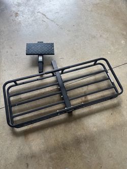 Hitch Mount Cargo Carrier with Step