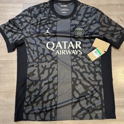 Nike Air Jordan PSG Soccer Jersey Size XL X-Large Men New 100% Original