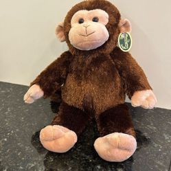 The Bearington Baby Collection Swings Monkey Brown Plush Stuffed Toy 14&quot; 