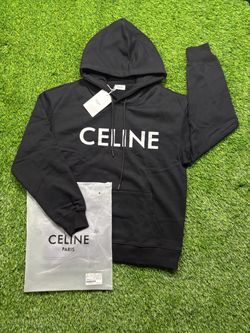 Celine Paris Logo Hoodie Black