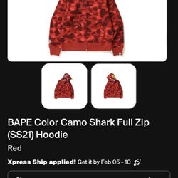 Red Bape Hoodie 