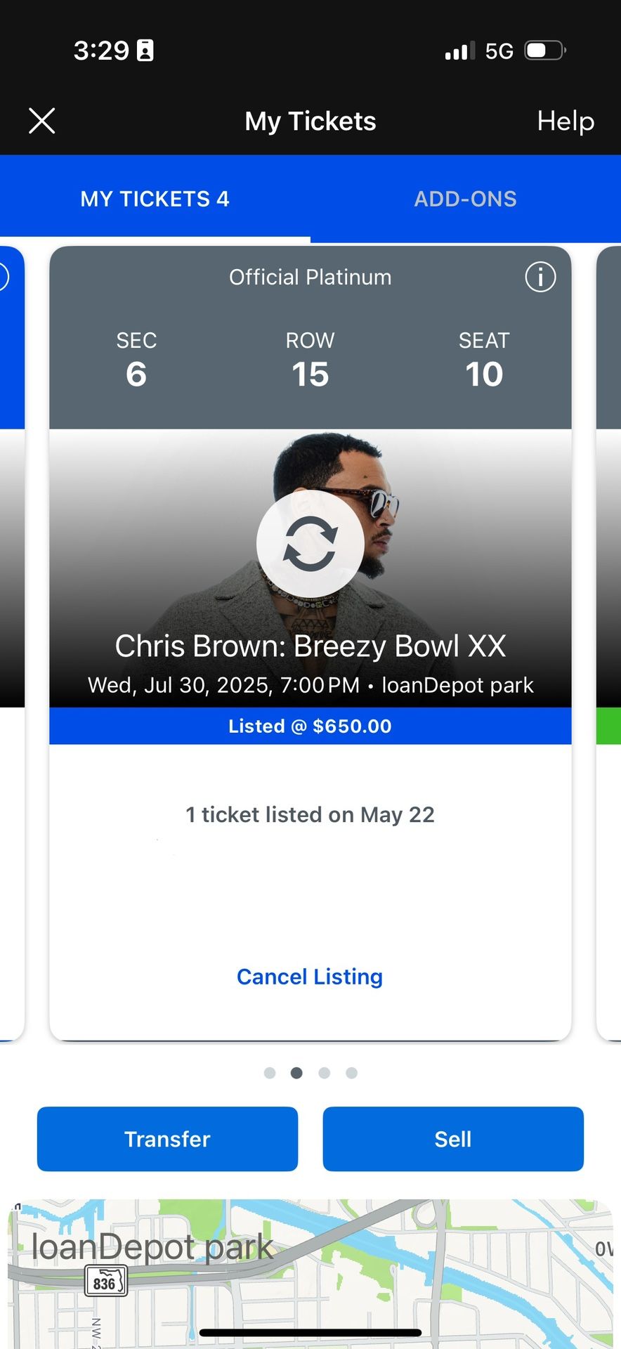 Chris Brown Concert Ticket