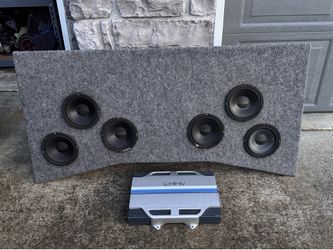 Kicker separates free air 6.5” subwoofers 6 total in custom box with Infinity reference 611a amp
