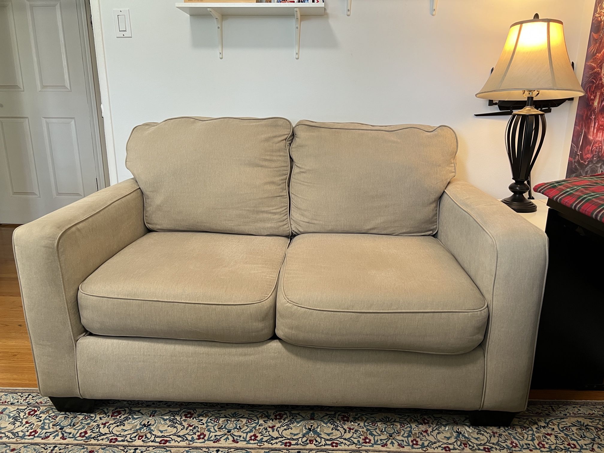Plush Fabric Loveseat Sofa Couch 38.5” D x 60” L  