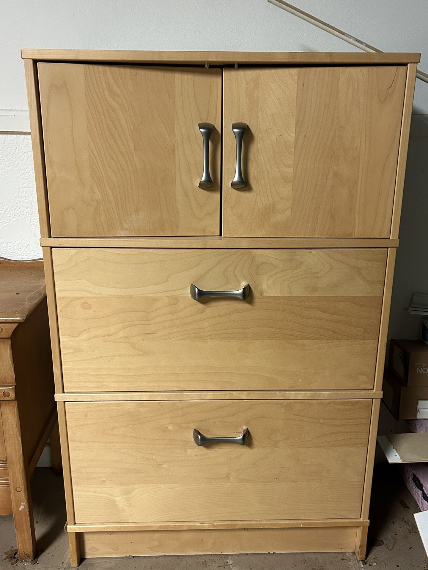 Solid Wood Filing Cabinet 