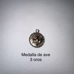 14k Medalla Ave 3 Oros