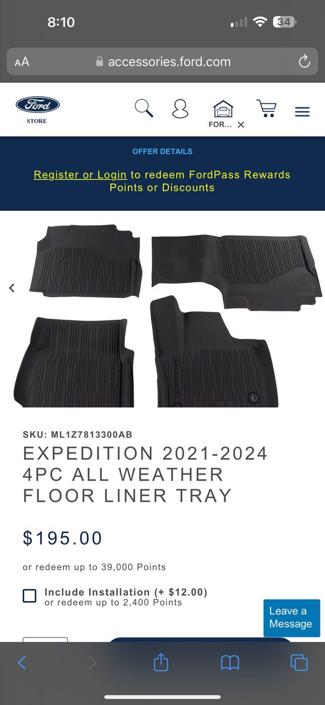 Ford Expedition Floor Liners