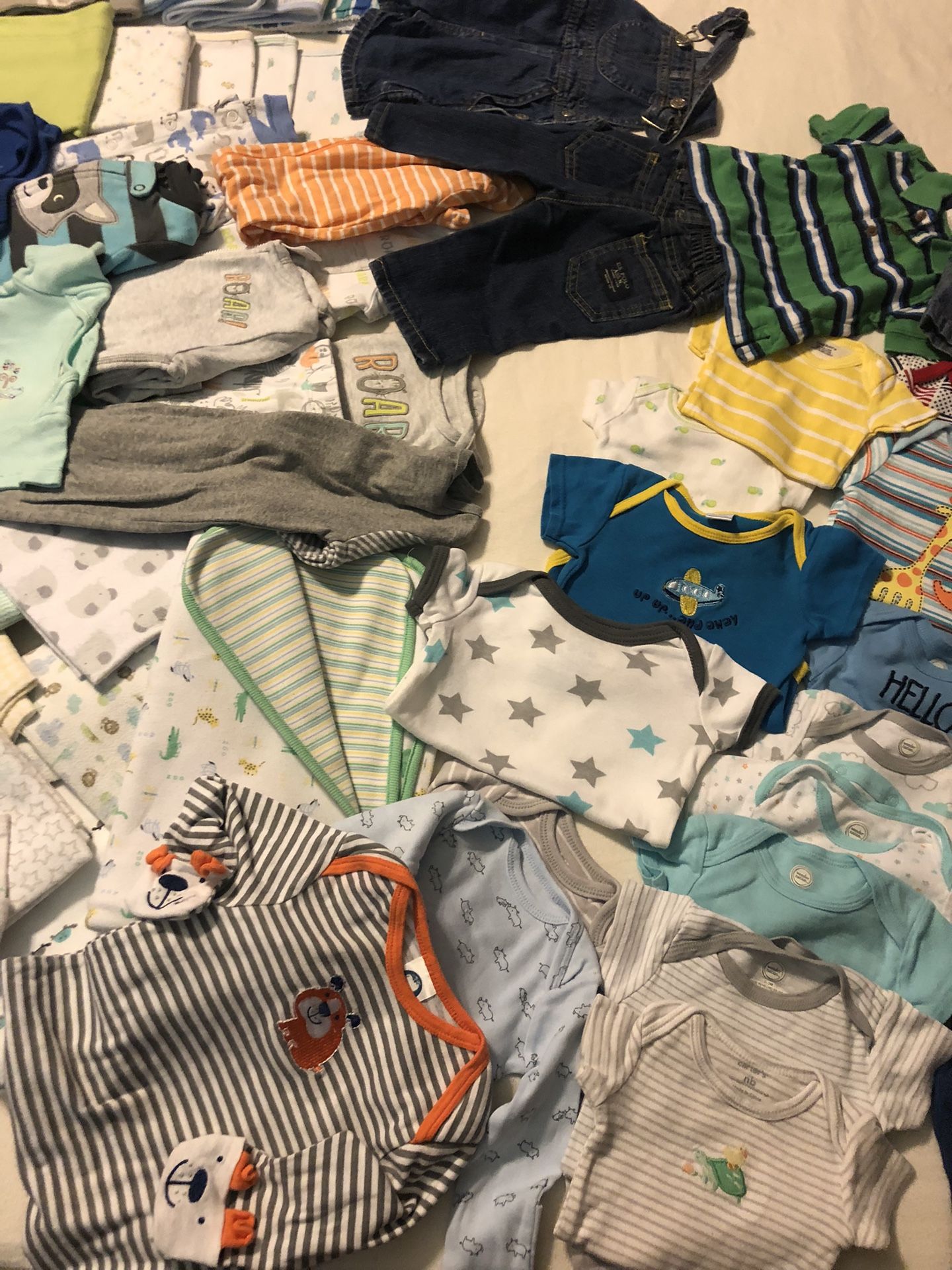 Infant Boy Clothing, Sleep ware, Burp Pads, Blankets!!