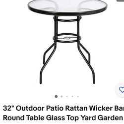 Out Door Glass Table 