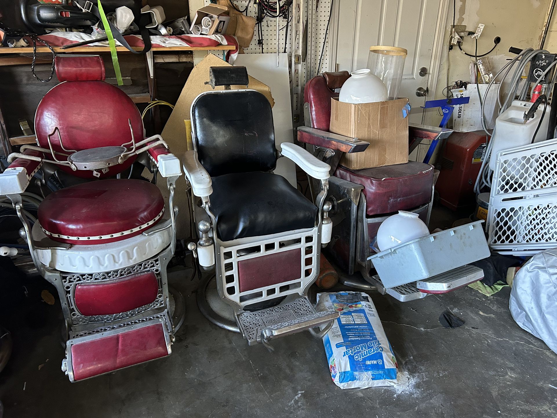 4 Barber Chairs 