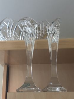 Mikassa crystal candle sticks